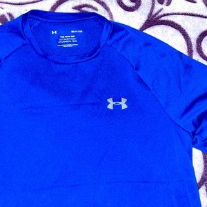 Mens Small Under Armour T Shirt Blue Tech Tee